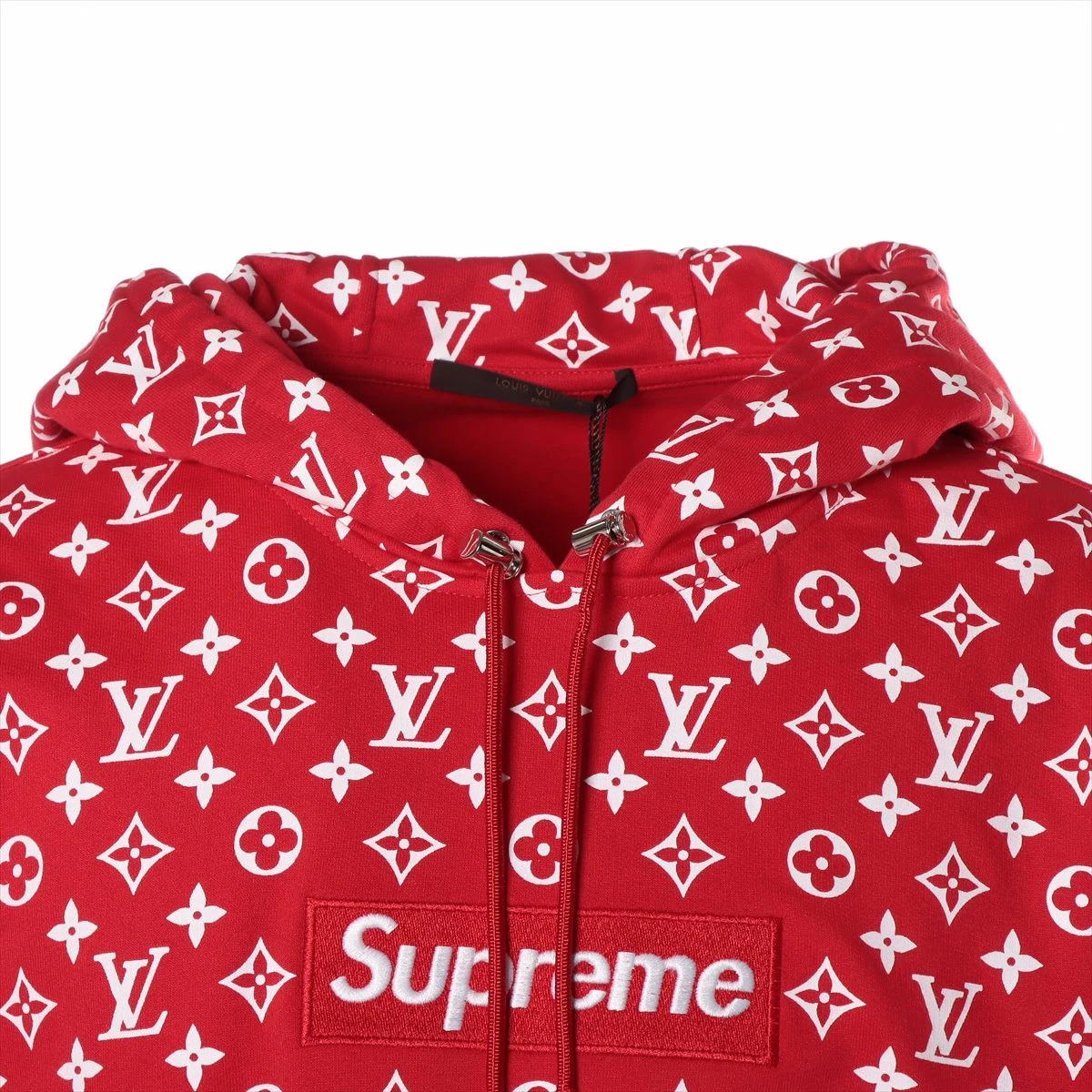 ヴィトン×シュプリーム 17AW コットン×レーヨン パーカー XXL メンズ 