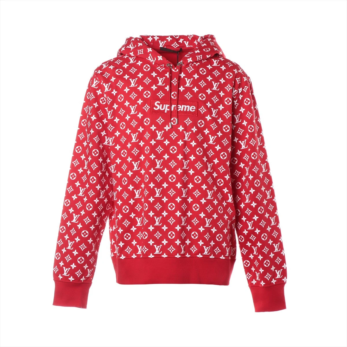 ヴィトン×シュプリーム 17AW コットン×レーヨン パーカー XXL メンズ