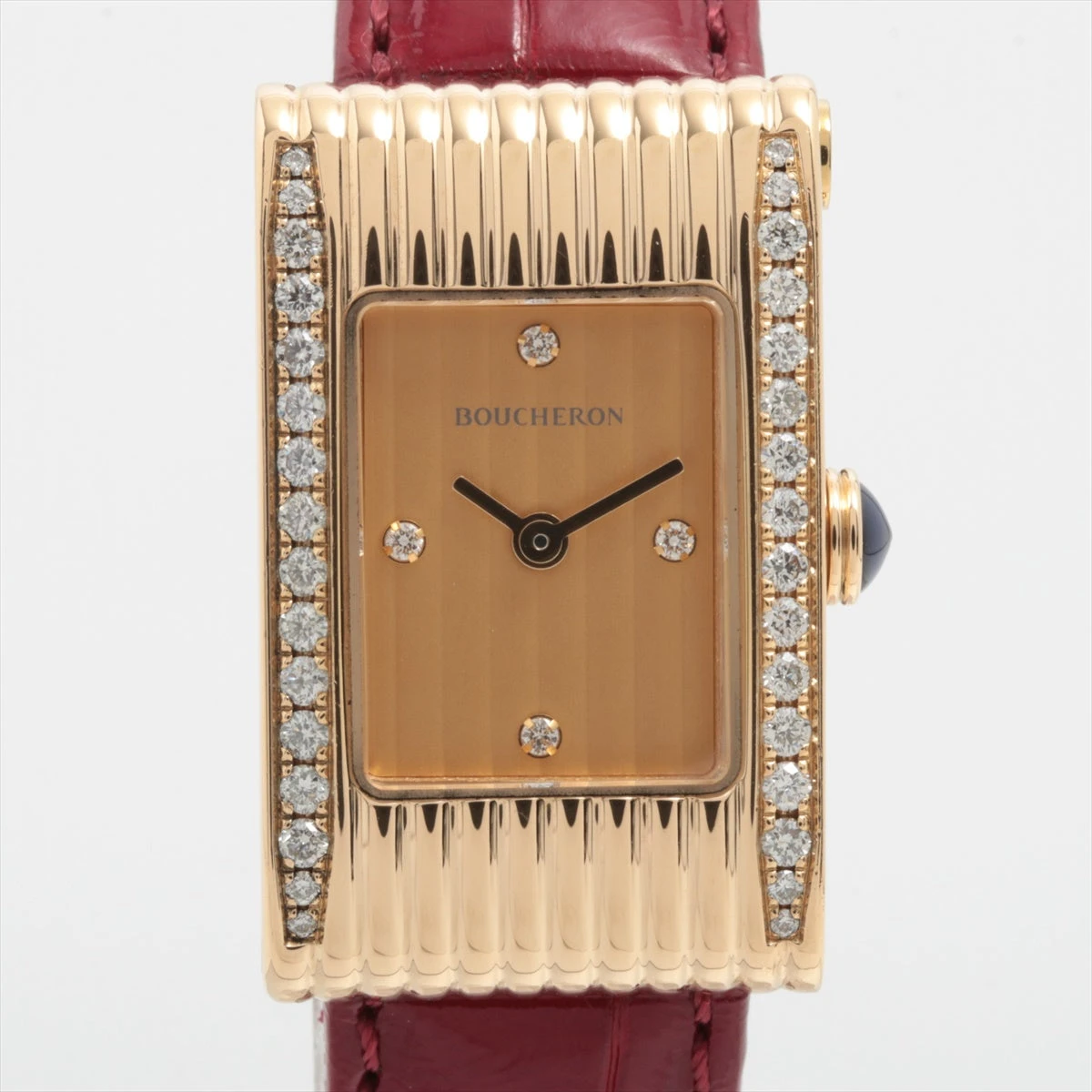 ブシュロン リフレ 750×革 QZ シャンパン文字盤 A1937044｜中古