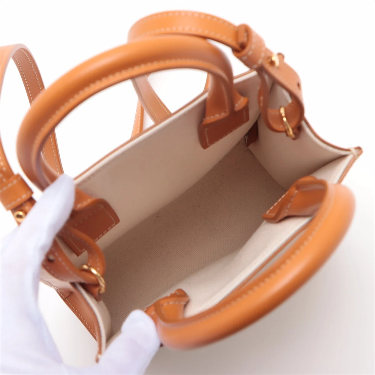 セリーヌ　2way ショルダーバッグ　バーティカルカバ　スモール　キャンバス CELINE（セリーヌ） （新品・未使用品）セリーヌ ミニ バーティカル