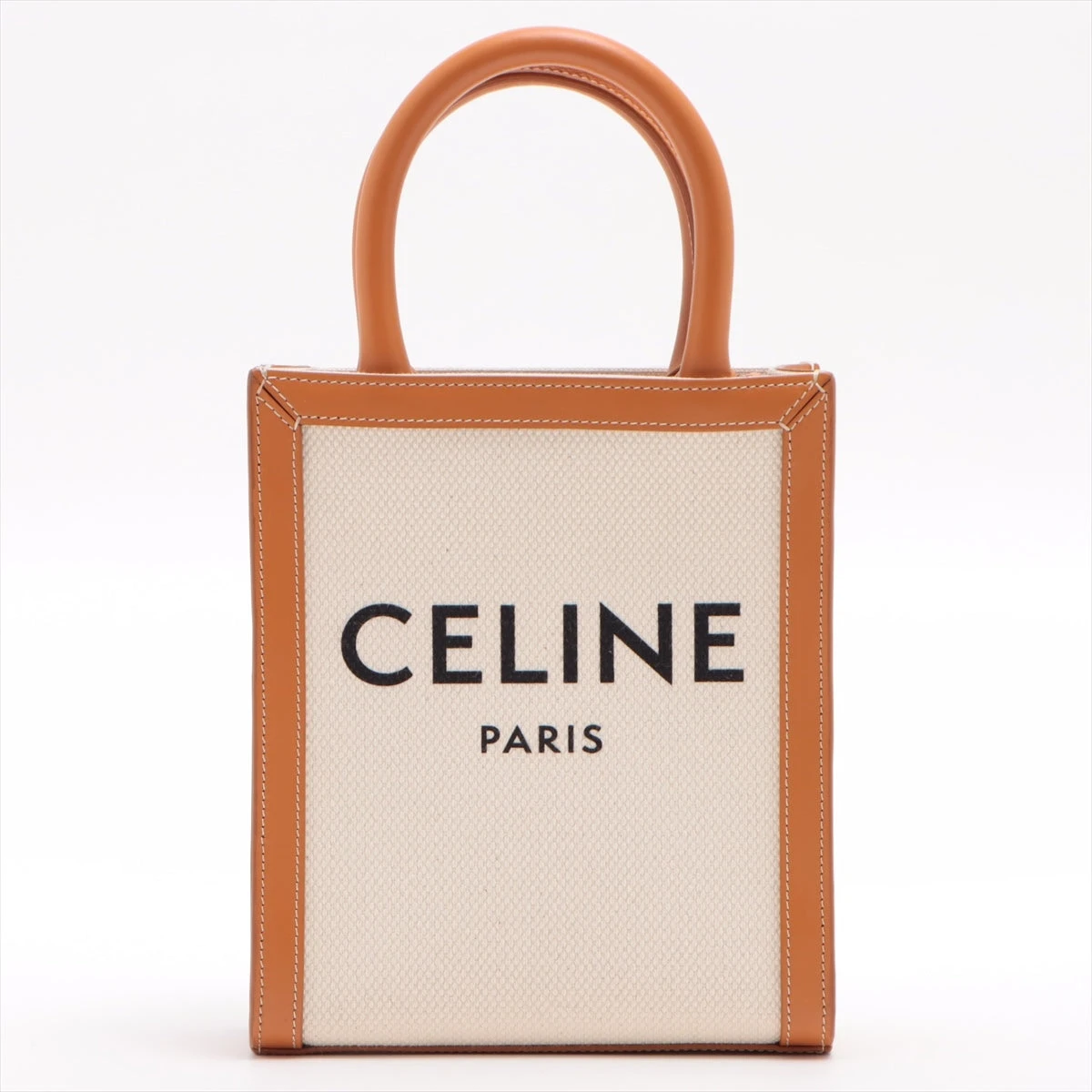 最終価格 セリーヌ 2way ショルダーバッグ バーティカルカバ キャンバス CELINE バーティカルカバ 2WAYショルダーバッグ キャンバス レザー