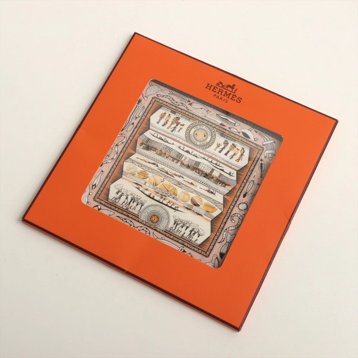 エルメス カレ90 VIE DU FLEUVE 北極圏の生活 スカーフ シルク