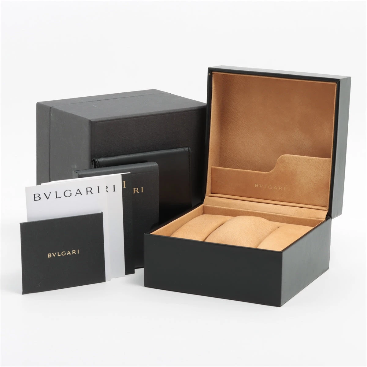BVLGARI ブラック文字盤　ビーゼロワン　BZ22S ブラウン　純正ベルト BVLGARI ブラック文字盤 ビーゼロワン BZ22S ブラウン 純正ベルト