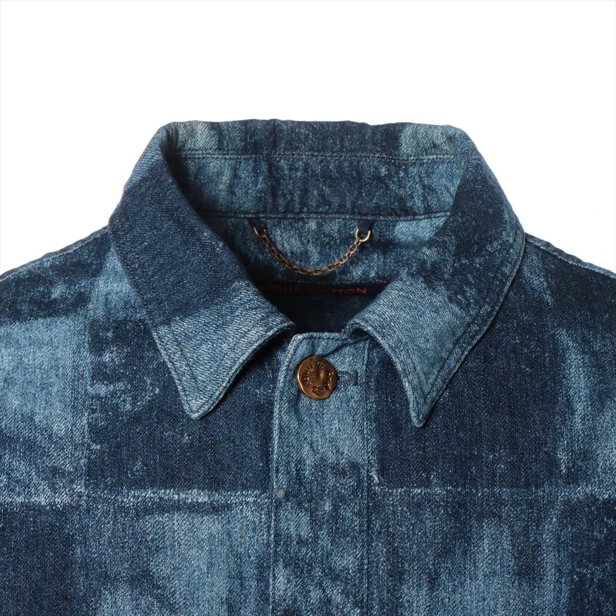 VUITTON 21AW デニム シャツ L メンズ ネイビー系 RM212M VUITTON 21AW デニム シャツ L メンズ ネイビー系 RM212M LOUIS デニム