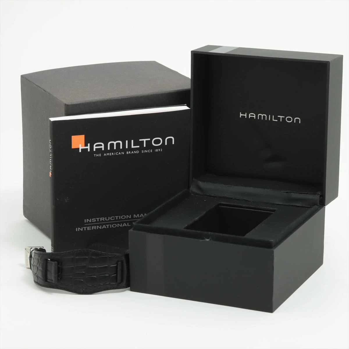 ハミルトン ベンチュラ H244110 SS×革 QZ 黒文字盤