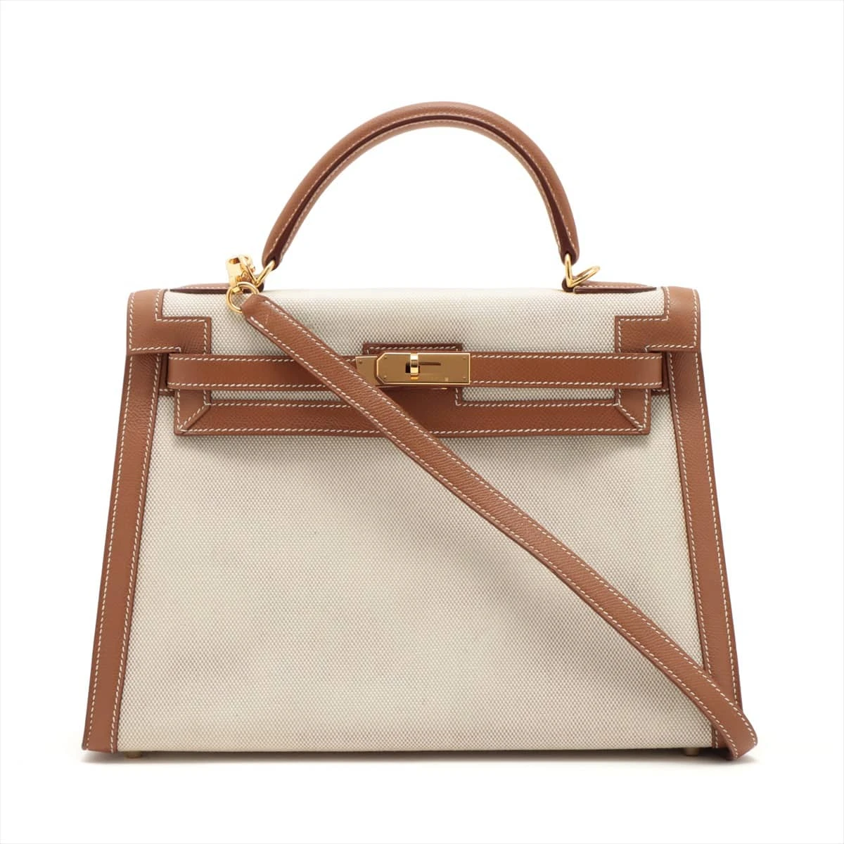 エルメス ケリー32 トワルアッシュ×クシュベル ゴールド