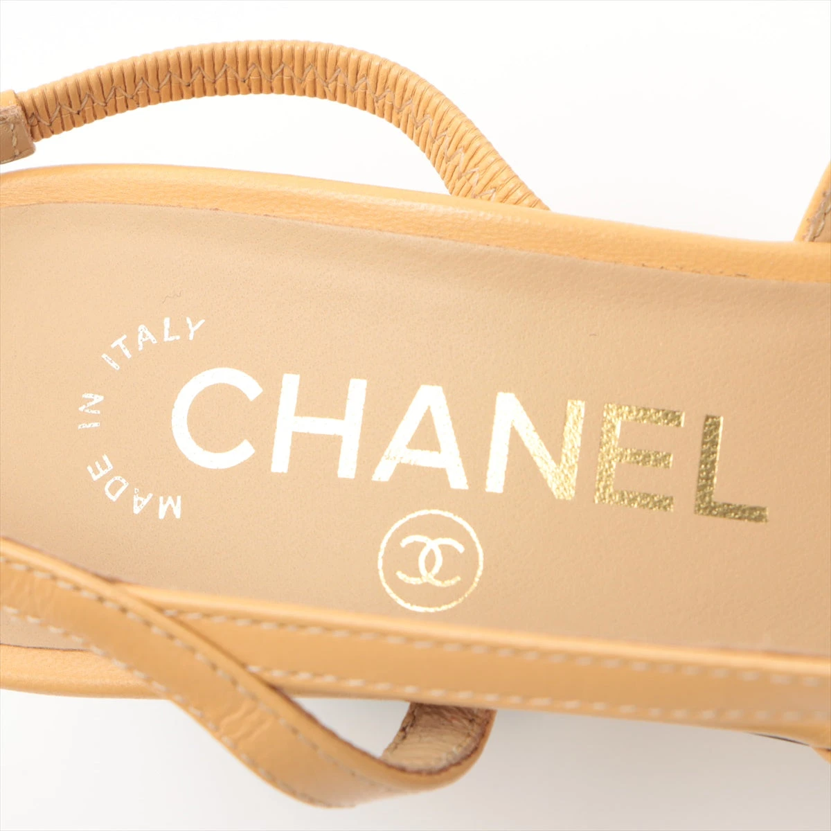CHANEL シャネル　パンプス　ココマーク　35C シャネル ココマーク レザー×ファブリック パンプス 35C