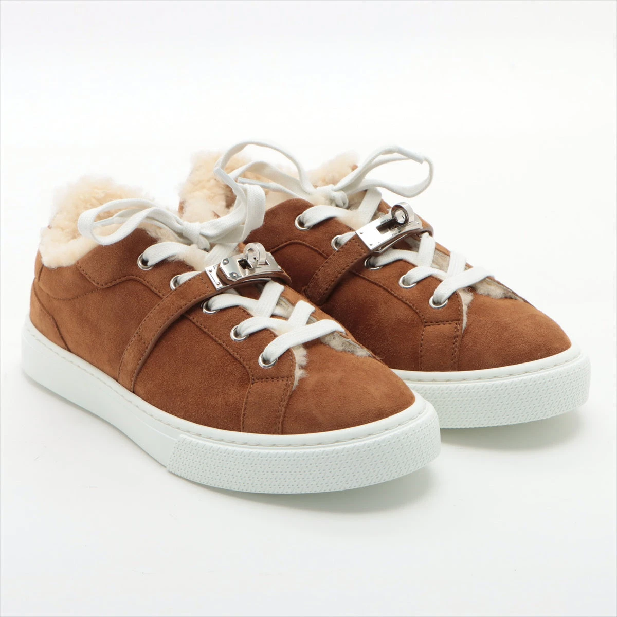 エルメス スエード スニーカー 36 レディース ブラウン デイ ケリー