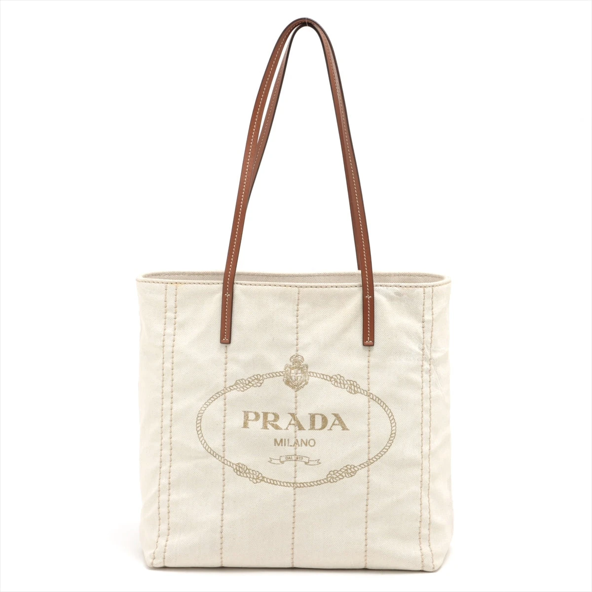 PRADA トートバッグ ベージュ/ブラウン