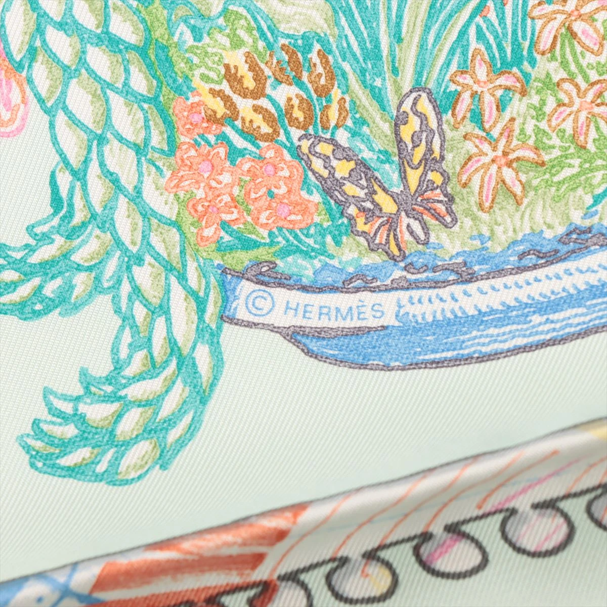 エルメス カレ90 Chevaloscope スカーフ シルク オレンジ A1996524