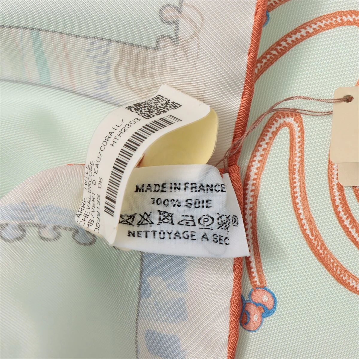 エルメス カレ90 Chevaloscope スカーフ シルク オレンジ A1996524