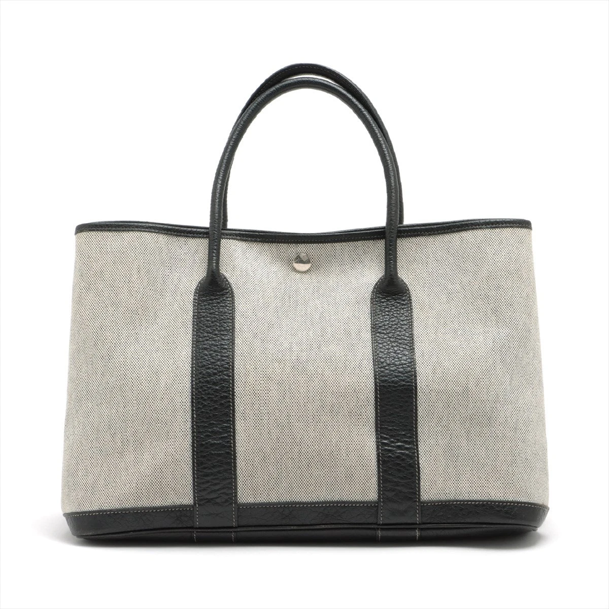 エルメス ガーデンパーティPM ブッフル×トワルアッシュ ブラック シルバー金具 刻印不明