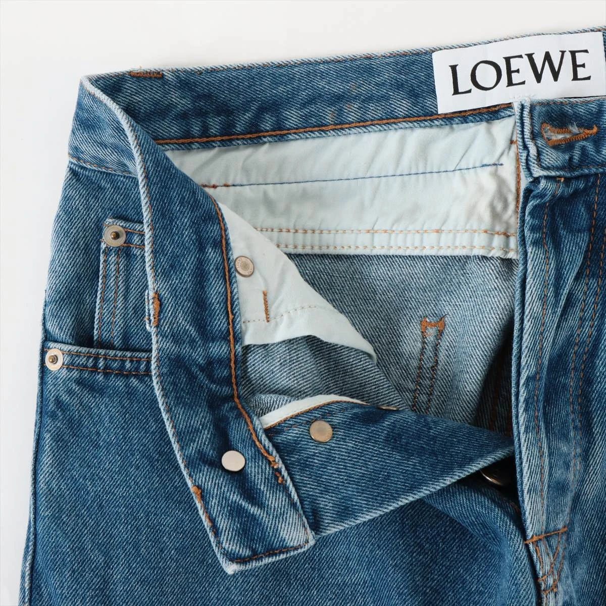 LOEWE ロエベ　アナグラム刺繍入りデニムパンツ　サイズ34 LOEWE ロエベ アナグラム刺繍入りデニムパンツ サイズ34 - メルカリ