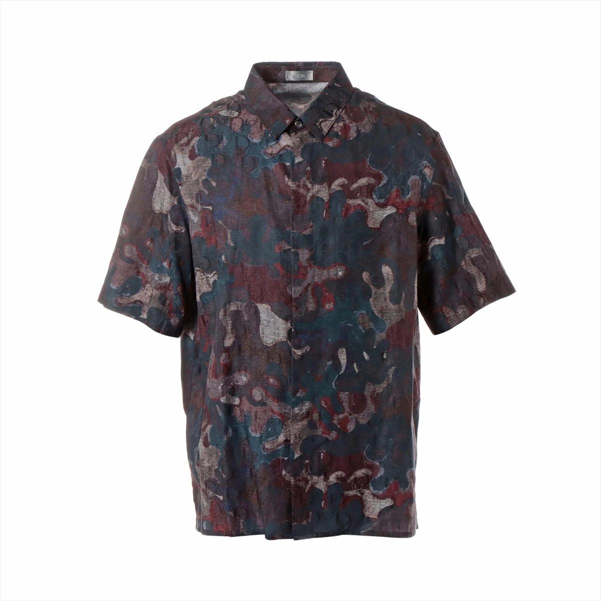 ディオール×ピータードイグ オブリーク 21AW コットン×シルク シャツ