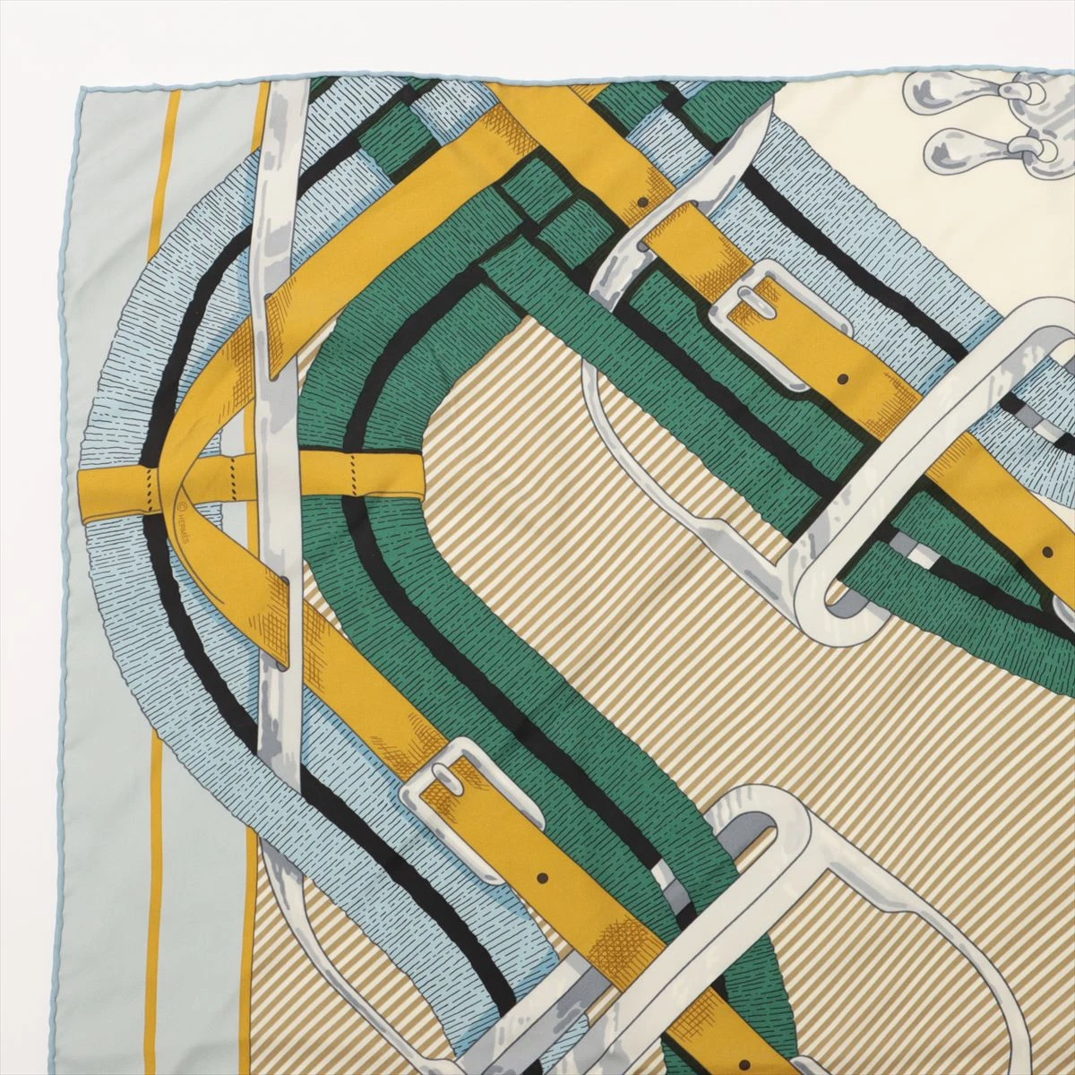 HERMÈS MORS À JOUETS エルメス90cm カレウォッシュ Mors a Jouets Chemise Detail wash scarf 90 | Hermès Singapore