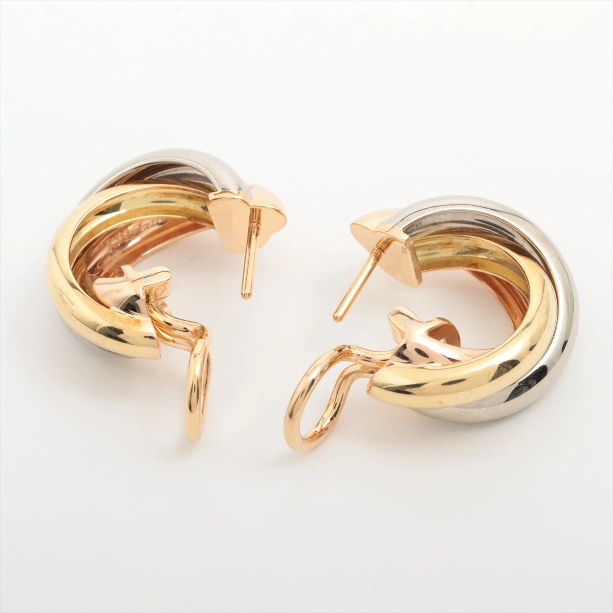 カルティエ トリニティ ピアス 750(YG×PG×WG) 9.2g A2019582｜中古