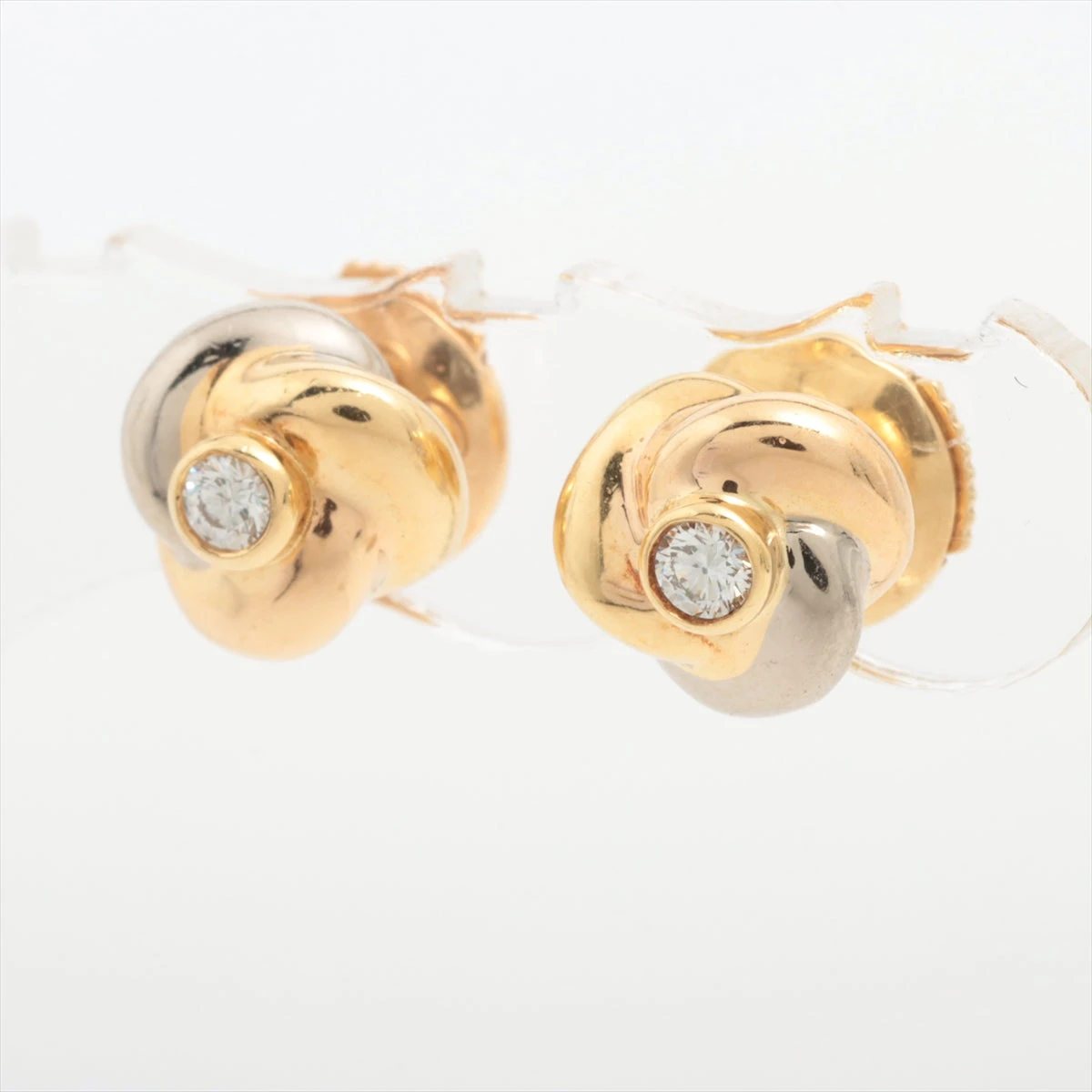 カルティエ ベビートリニティ ダイヤ ピアス 750(YG×PG×WG) 4.6g