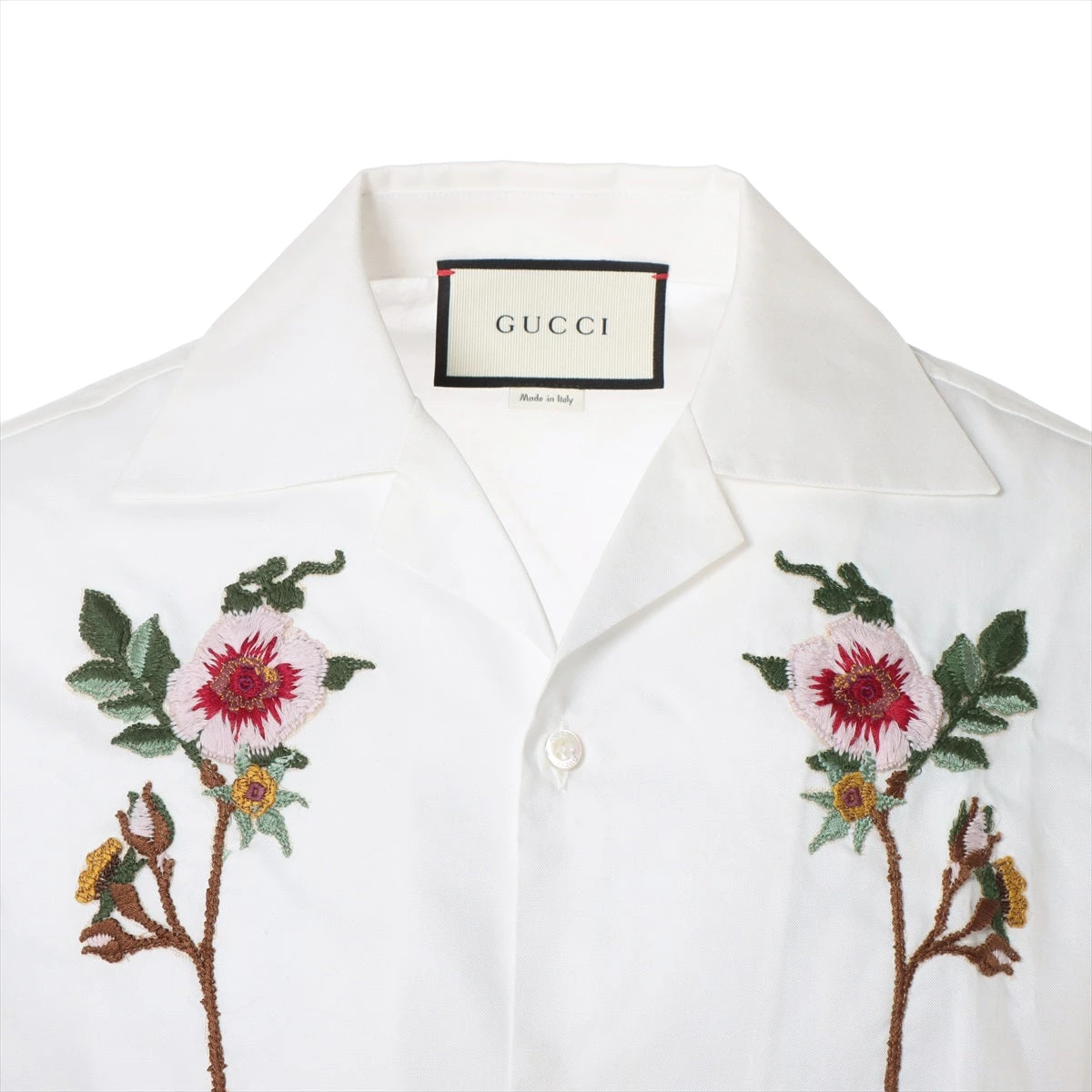 GUCCI 17SS フラワーエンブロイダリーシャツ GUCCI 17SS フラワーエンブロイダリーシャツ