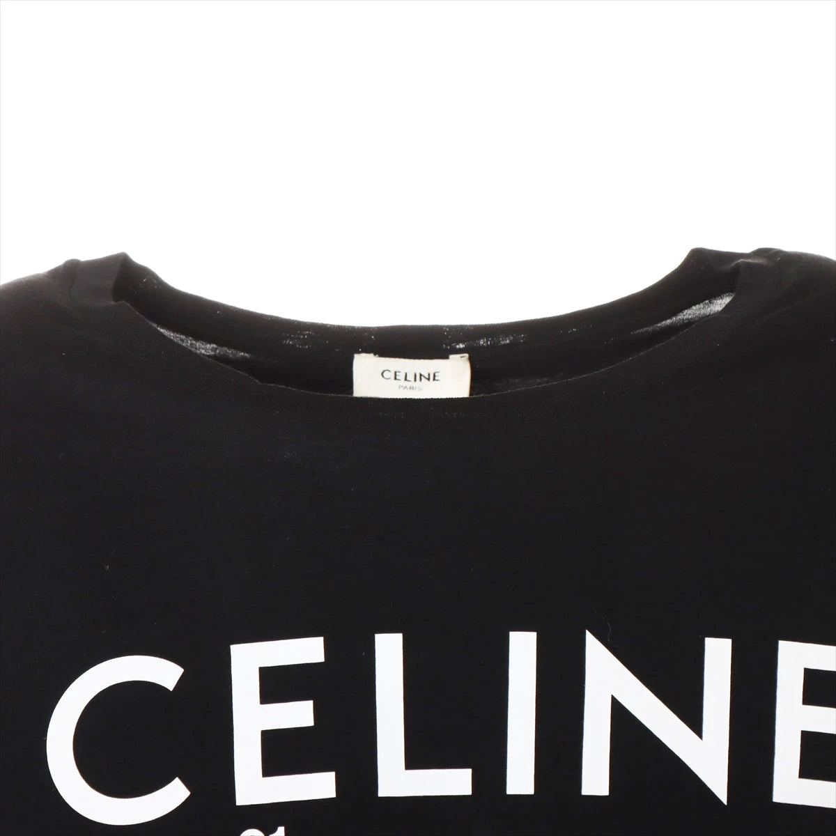 セリーヌ 19SS コットン Tシャツ L メンズ ブラック X008375E