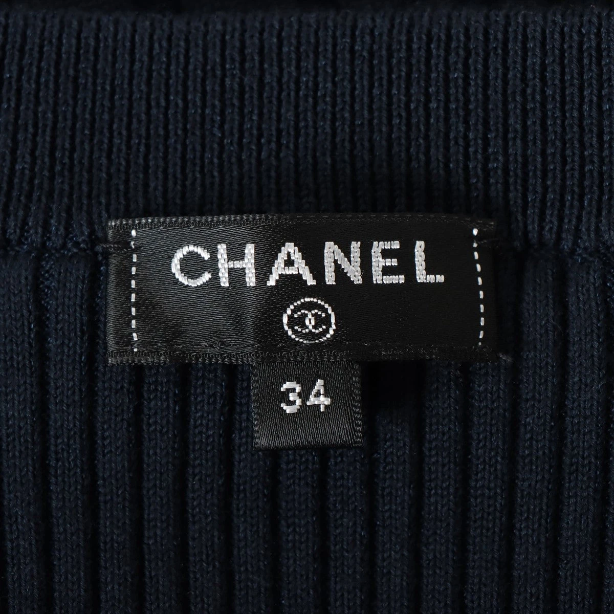 シャネル ココボタン P58 コットン×ポリエステル カーディガン 34