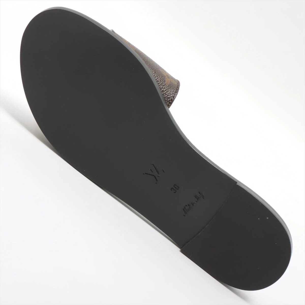 ヴィトン ロックイット 20年 PVC×レザー サンダル 38 レディース