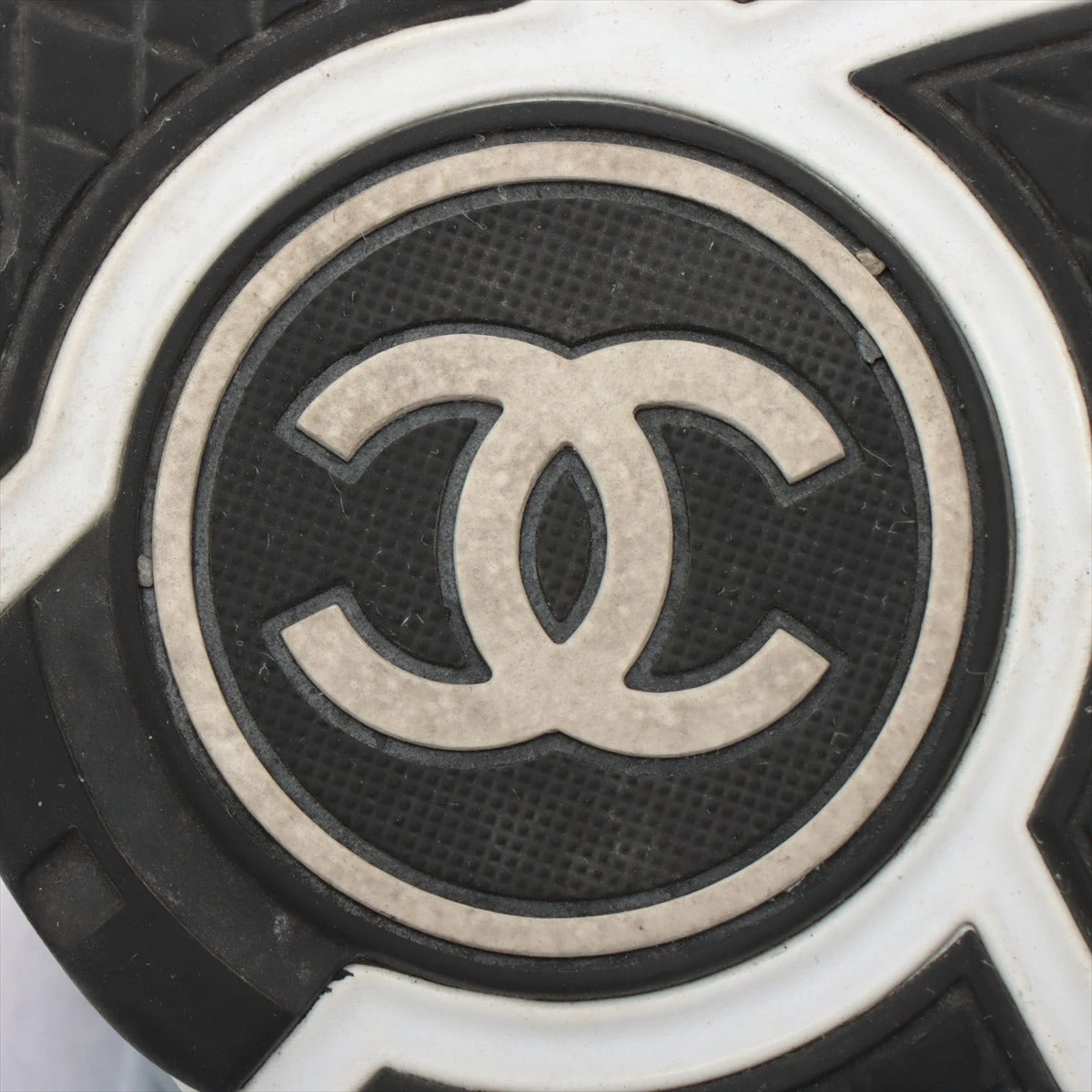 シャネル ココマーク 18S レザー×パテント スニーカー 41 ユニ