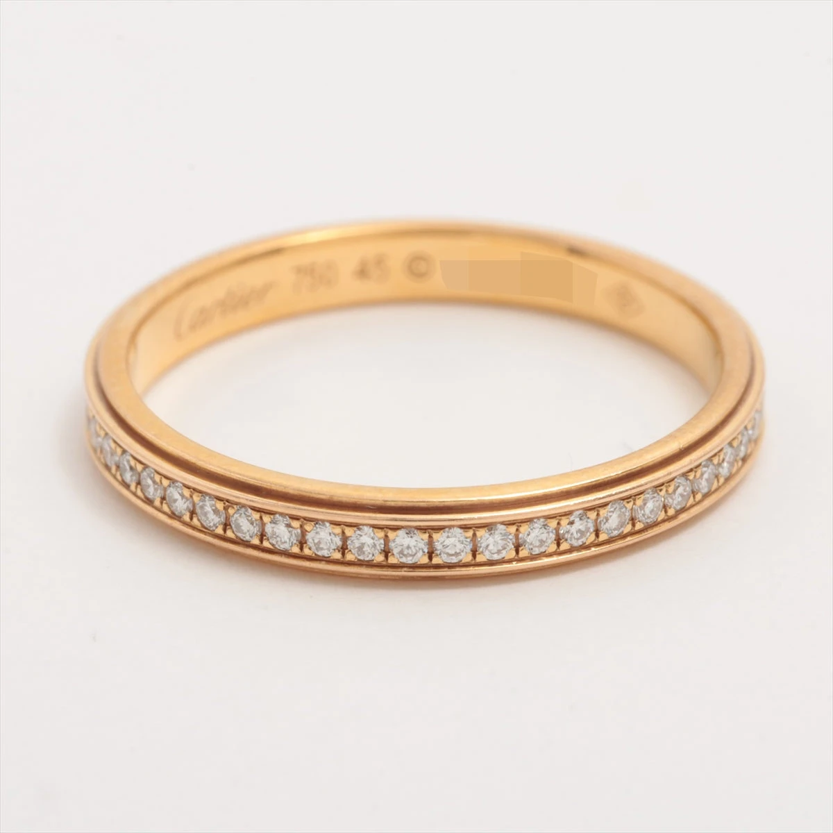 カルティエ ダムール リング 750PG #48 カルティエダムールリング エタニティ#48 レディース リング