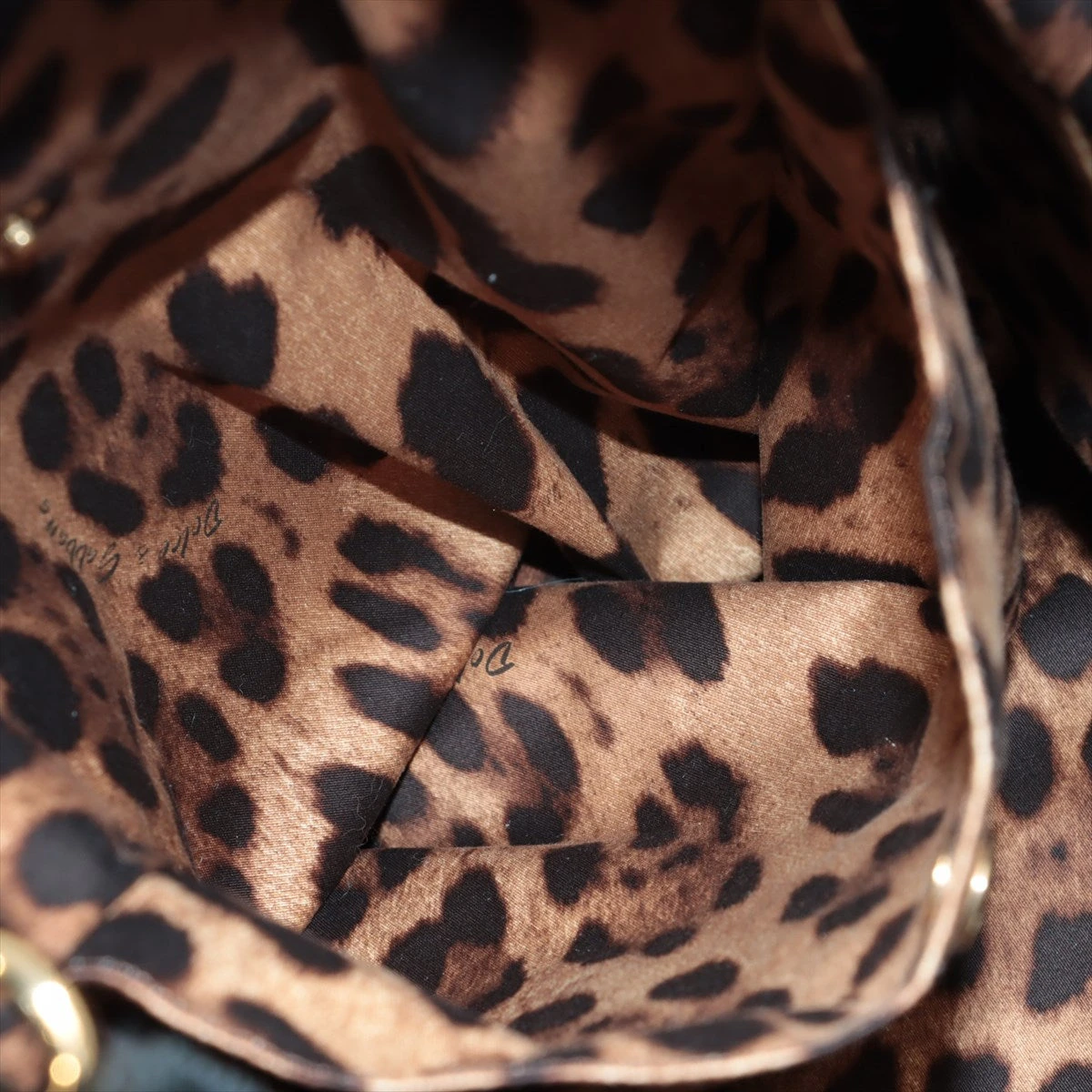 ドルチェ&ガッバーナ ファー×レザー トートバッグ ブラック A2021392