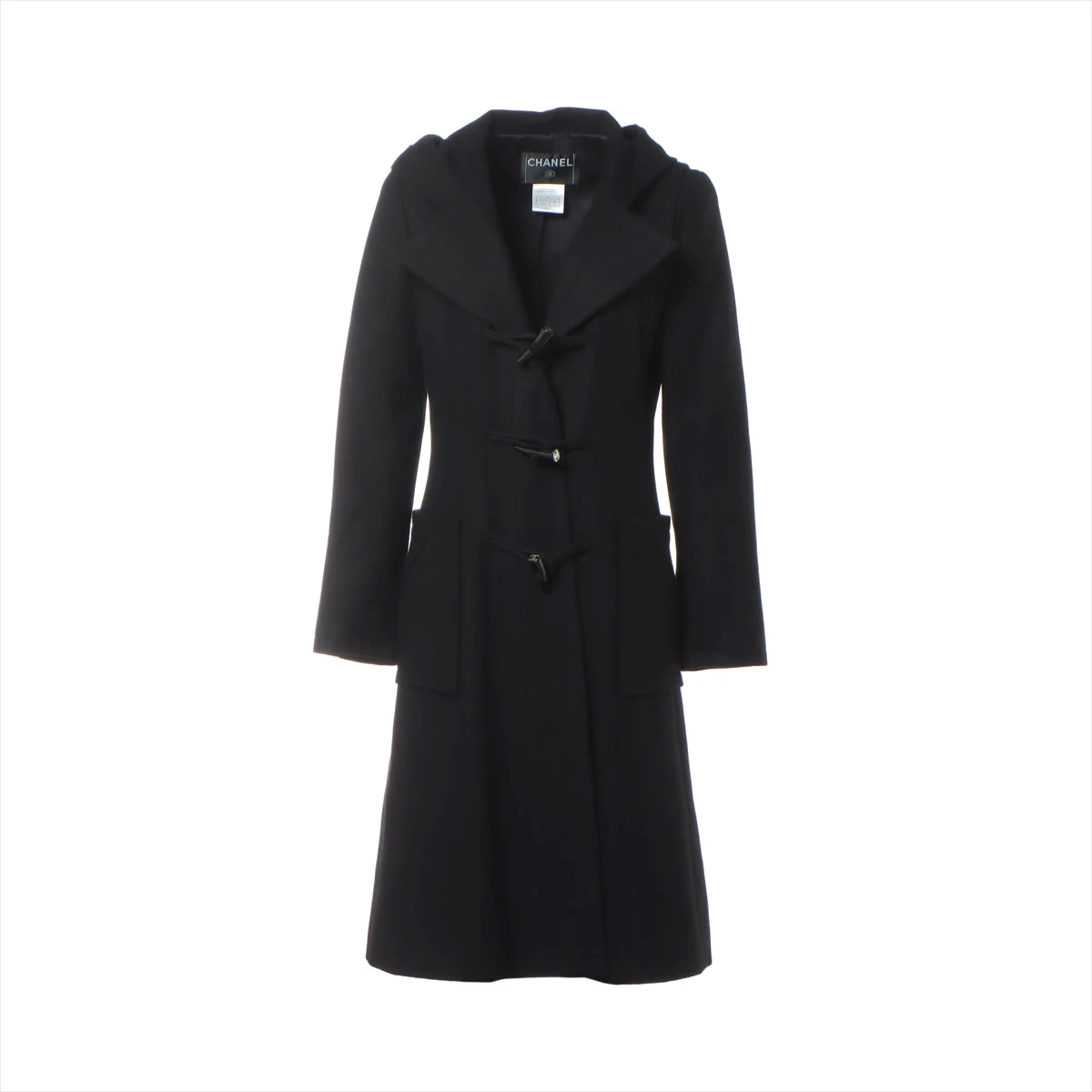 シャネル ダッフルコート 36 シャネル ココマーク 06A ウール×シルク ダッフルコート 36 レディース