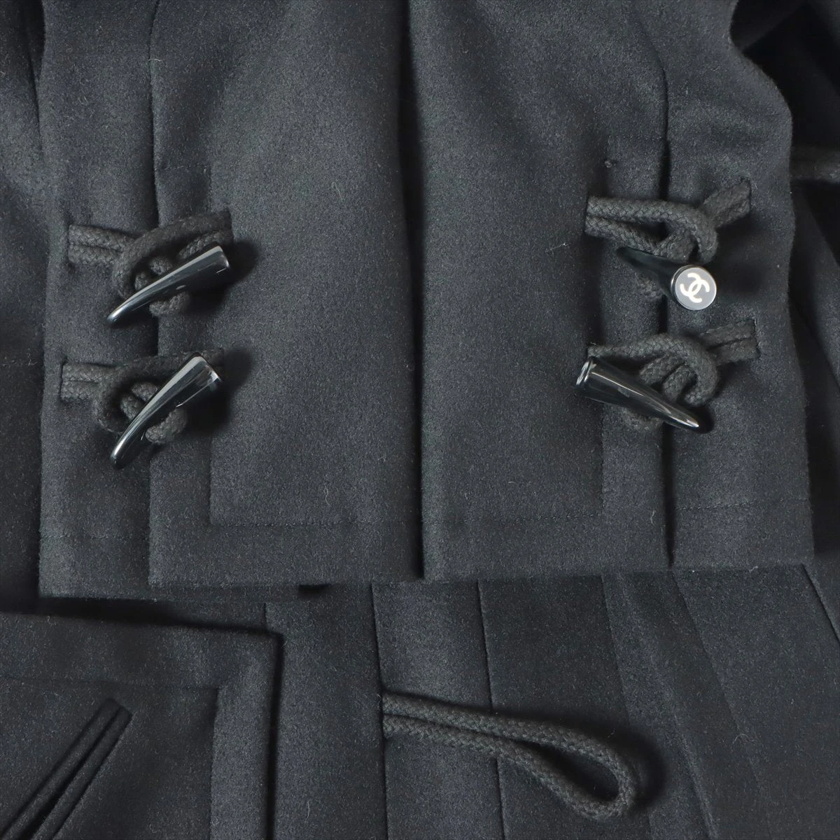 シャネル ココマーク 06A ウール×シルク ダッフルコート 36