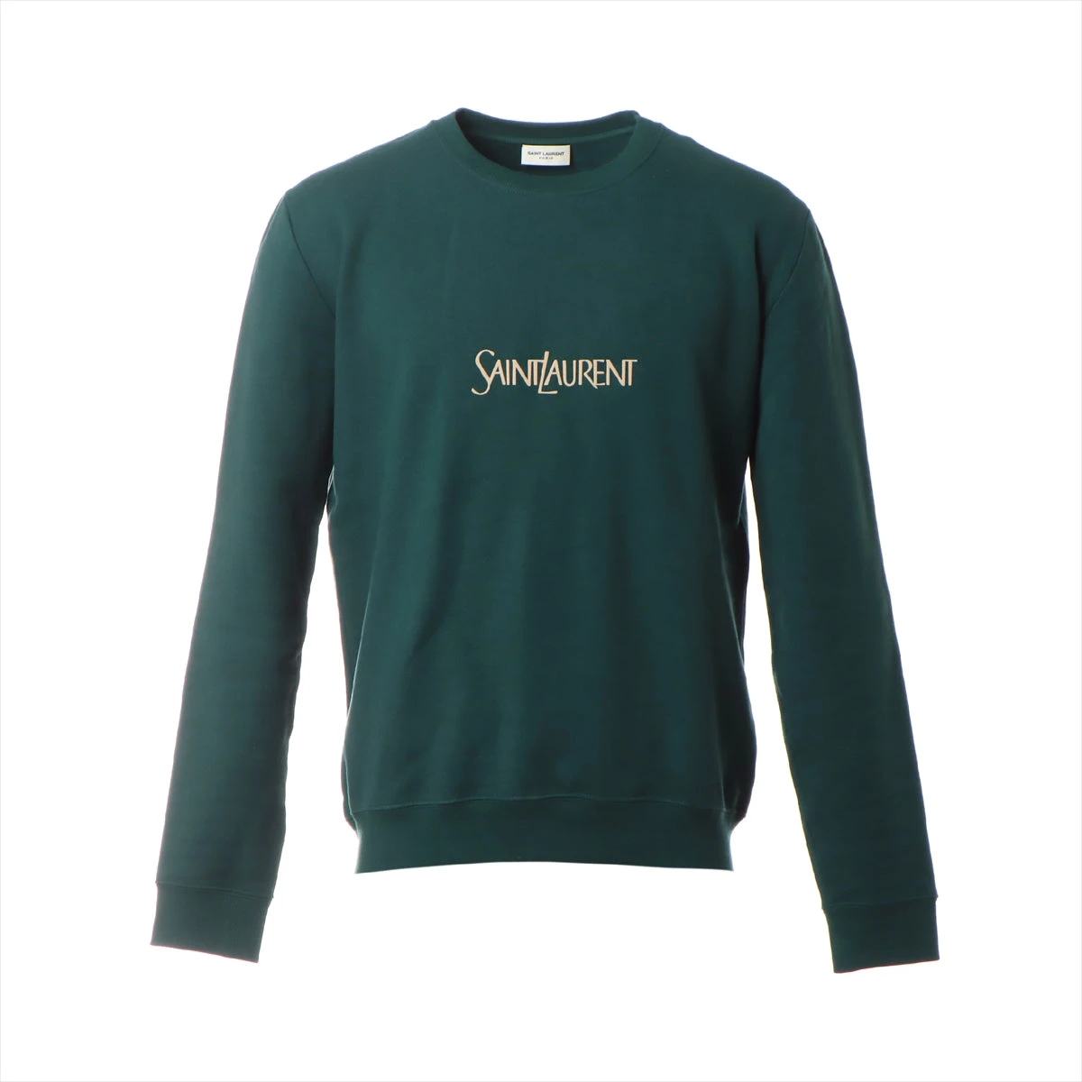 サンローランパリ コットン スウェット S メンズ グリーン 737738