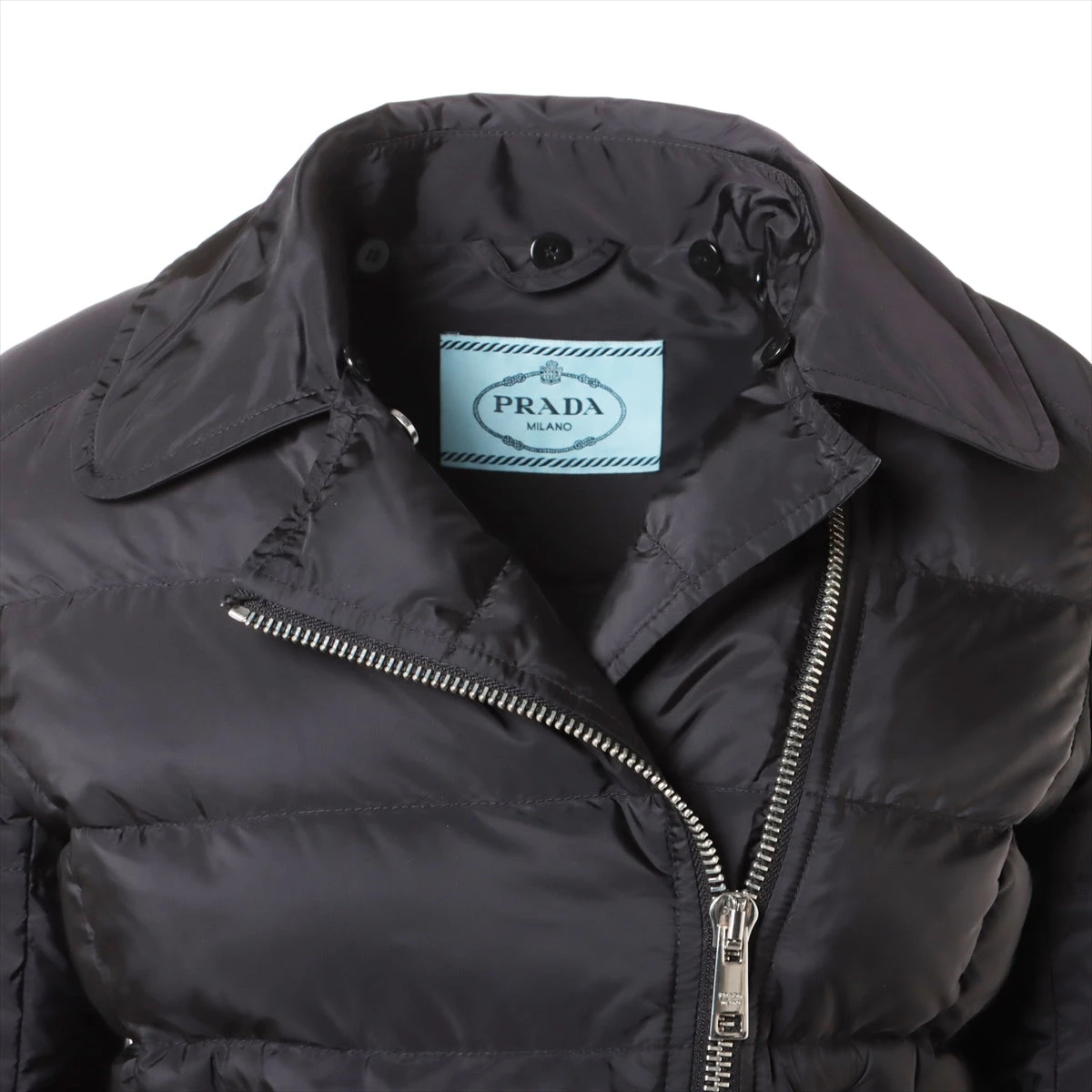 PRADA - プラダ PRADA トライアングルロゴ 20AW ナイロン 29Y510 ファー取り外し可能 Size:42 ダウンジャケット PRADA - プラダ PRADA トライアングルロゴ 20AW ナイロン 29Y510