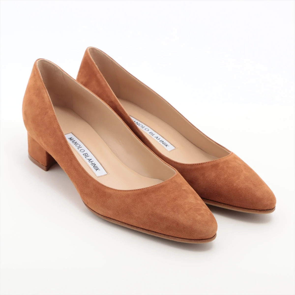 マノロブラニク　　ブラウン　パンプス　37 MANOLO BLAHNIK マノロブラニク パンプス ポインテッドトゥ