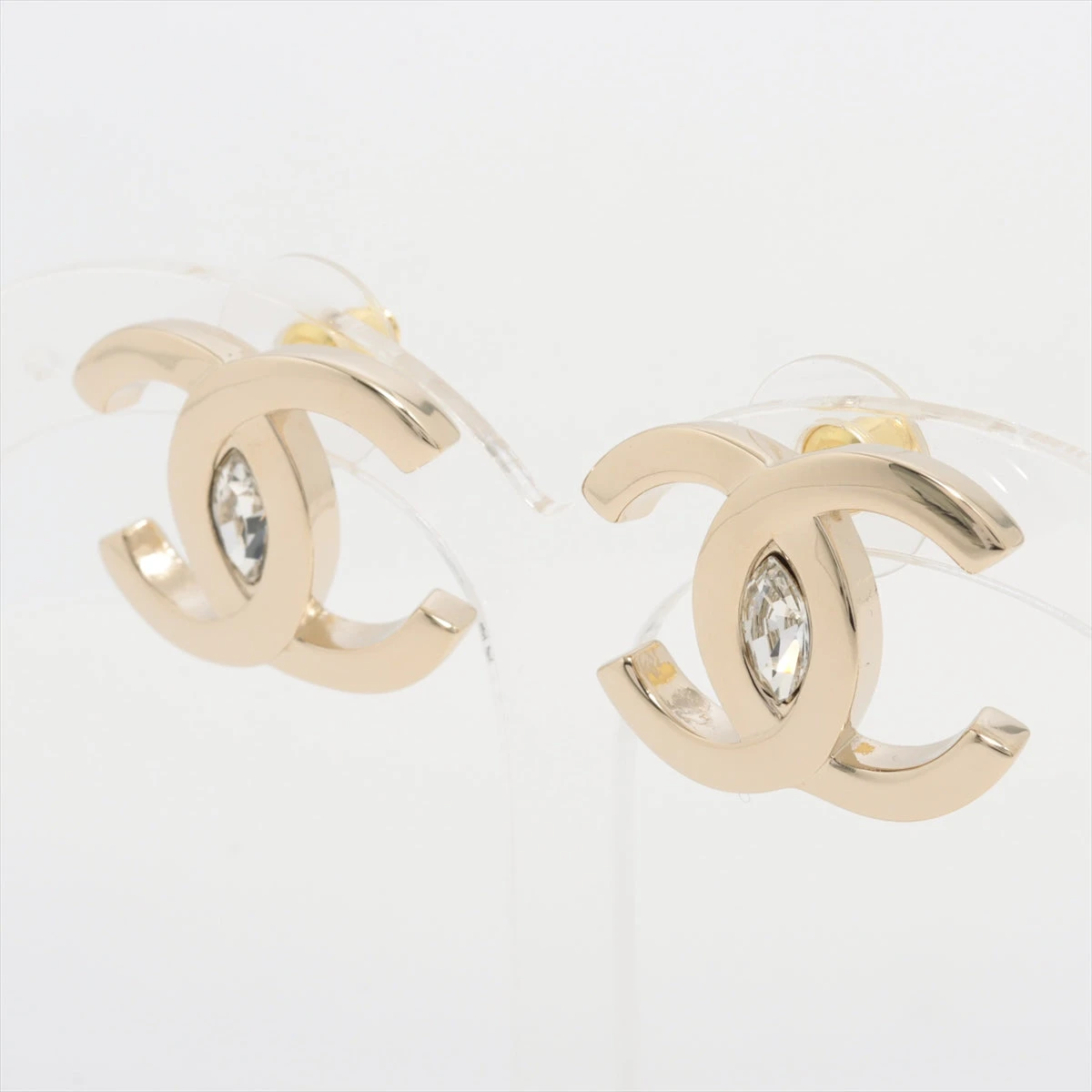 ココマーク A23B ピアス(両耳用) GP×ラインストーン シャンパンゴールド ココマーク A23B ピアス(両耳用) GP×ラインストーン シャンパン