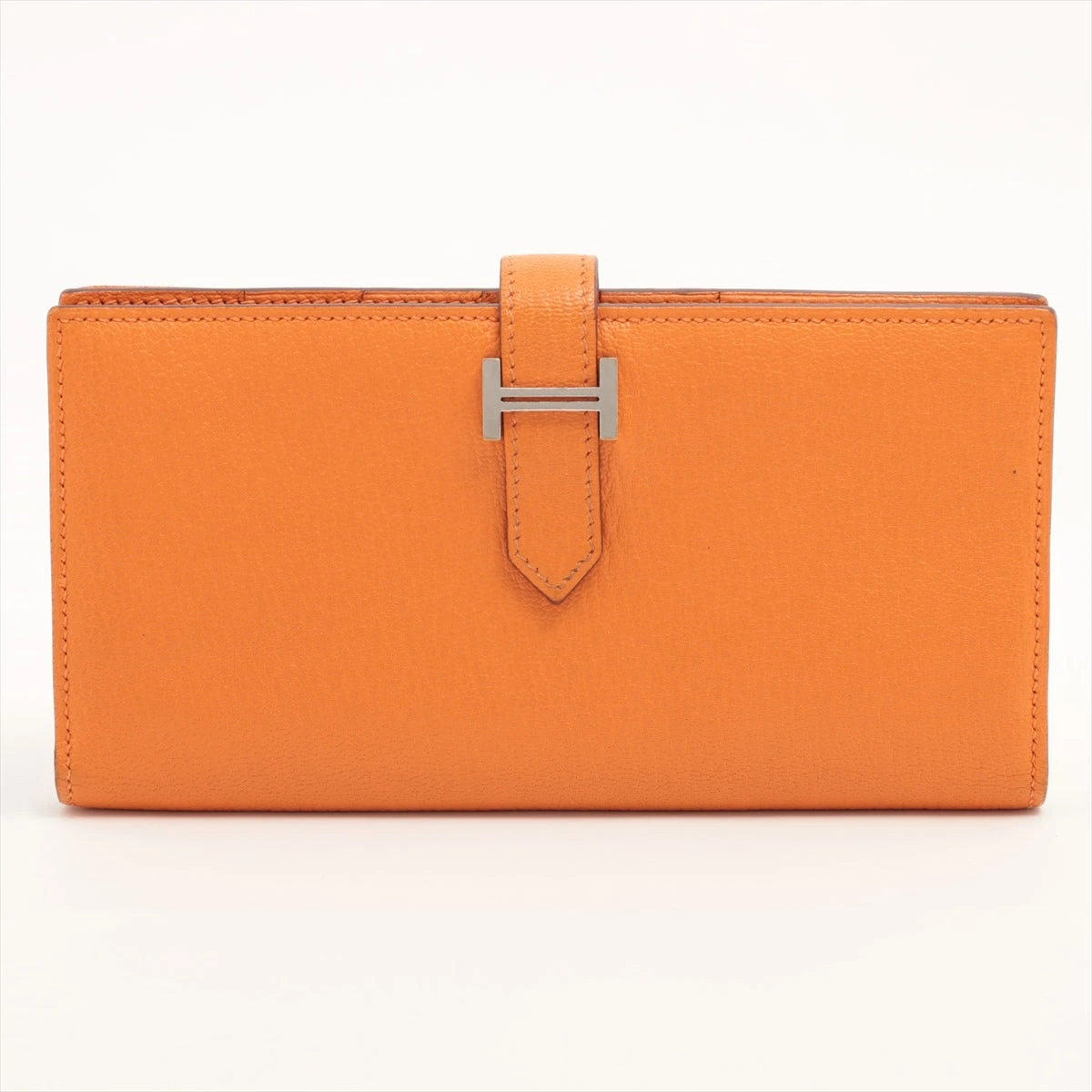 【超〜ピカピカ‼️大赤字の最終限界価格✳️】ベアン オレンジ系 三つ折り 長財布 超〜ピカピカ‼️大赤字の最終限界価格✳️】ベアン オレンジ系 三つ折り