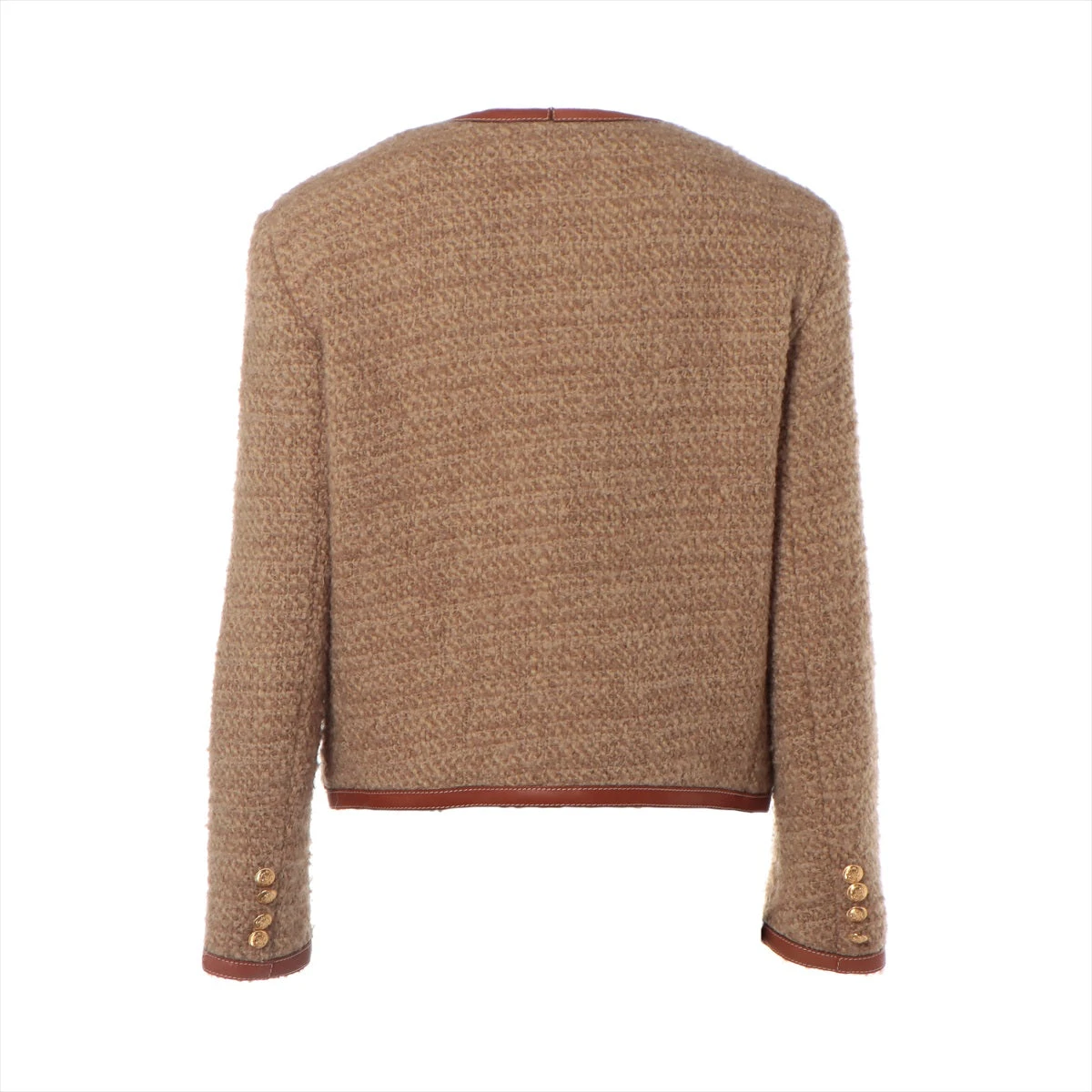 セリーヌ モヘア×ウール ジャケット 34 レディース ベージュ