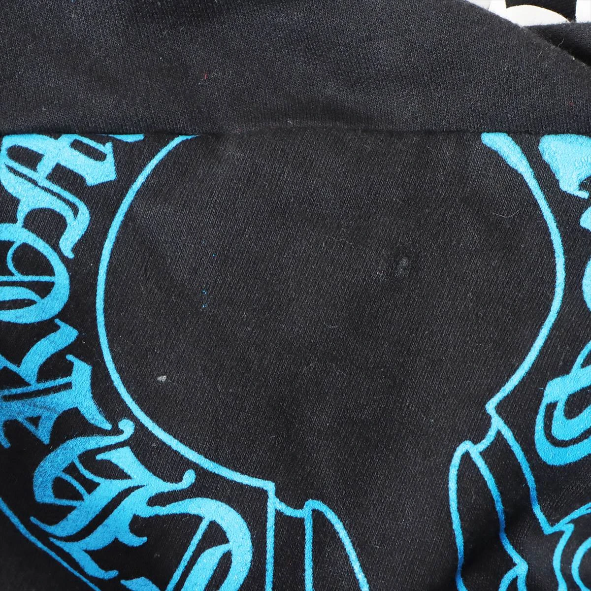 クロムハーツ パーカー コットン XL ブラック STENCIL HOODIE 総柄