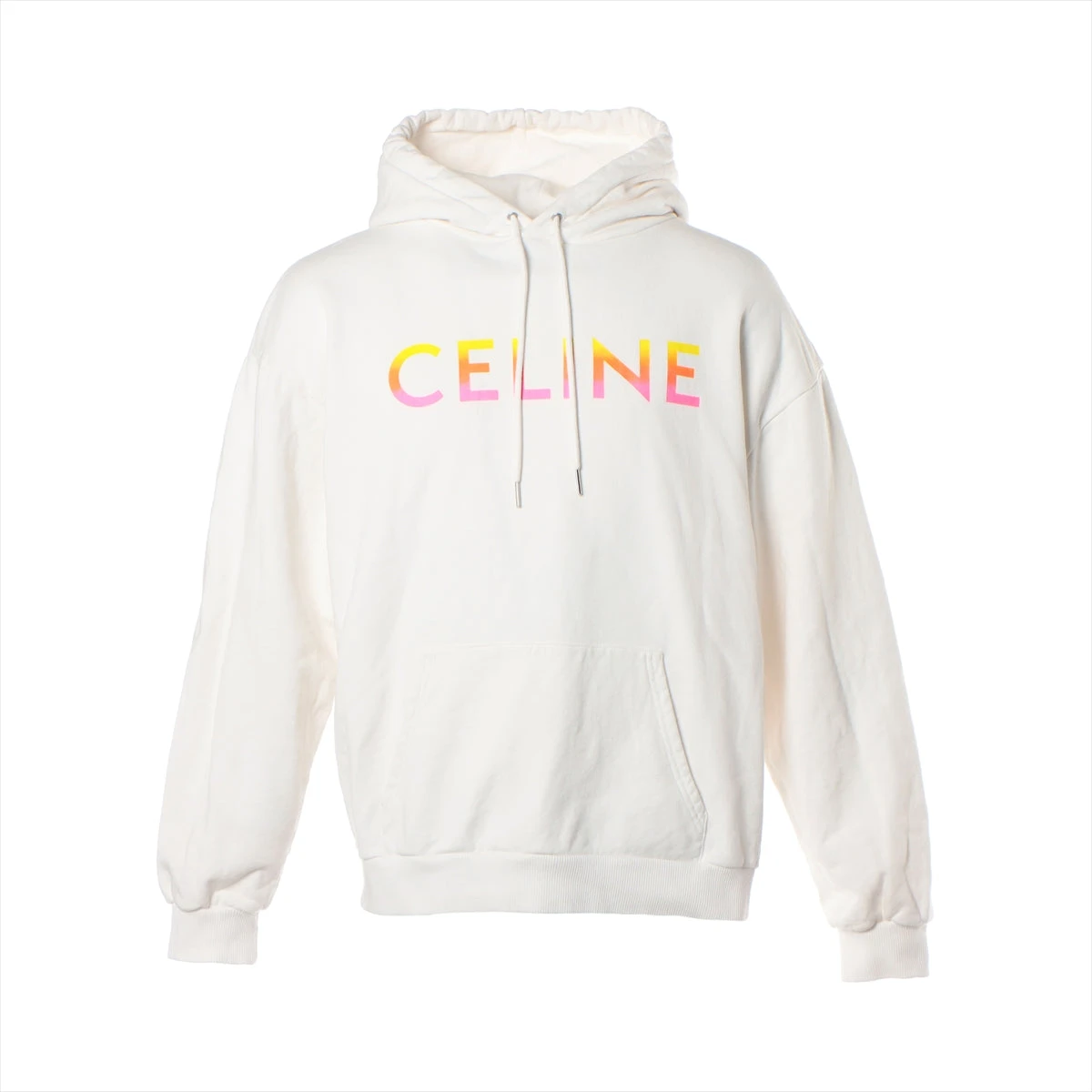 セリーヌ 22AW コットン パーカー L メンズ ホワイト