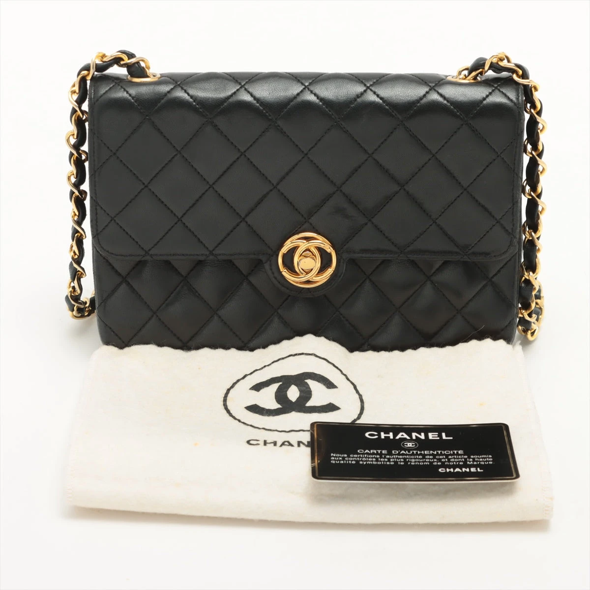CHANEL★シャネル 中マトラッセシングル ラムスキン Aランク シャネル ミニマトラッセ ラムスキン シングルフラップ シングル