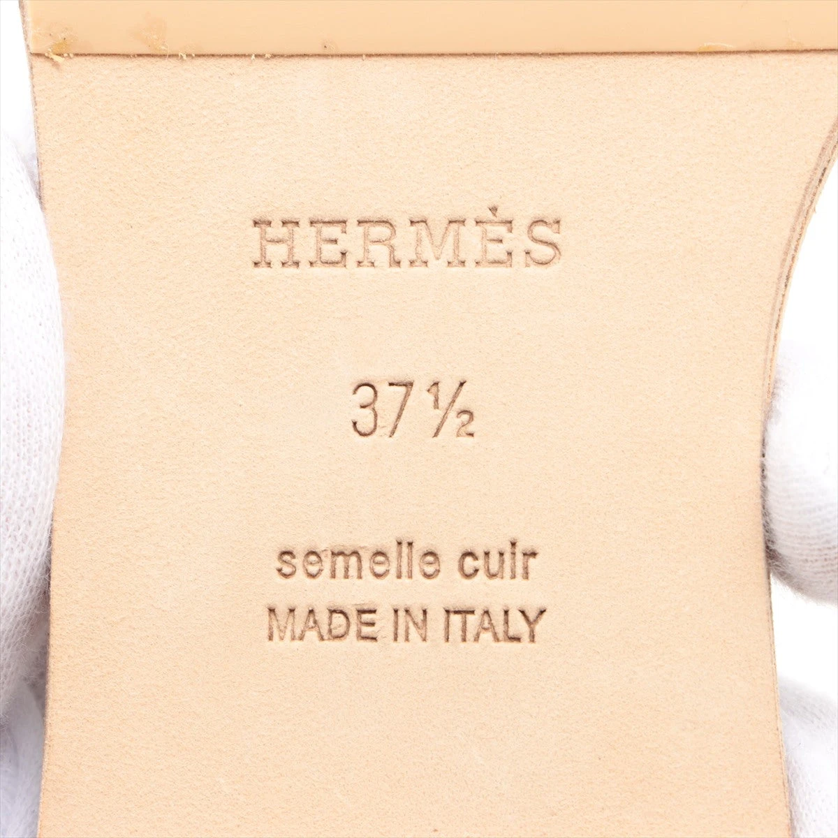 Hermès サントリーニ ホワイト サンダル 未使用37 1/2