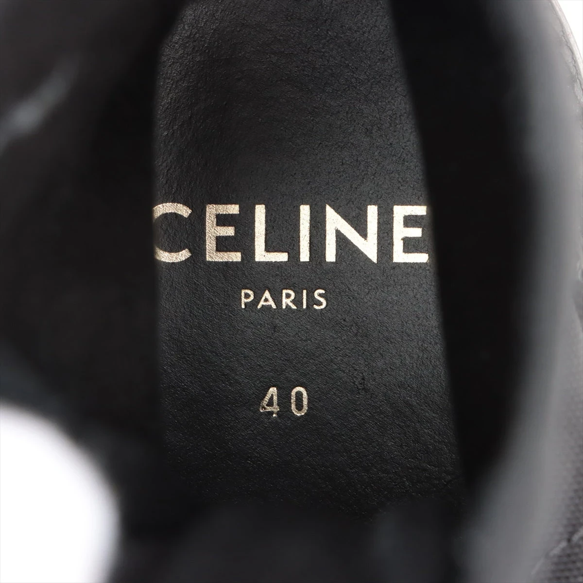 CELINE バルキー レースアップブーツ　サイズ36 CELINE バルキー レースアップブーツ / ナイロン＆シャイニー