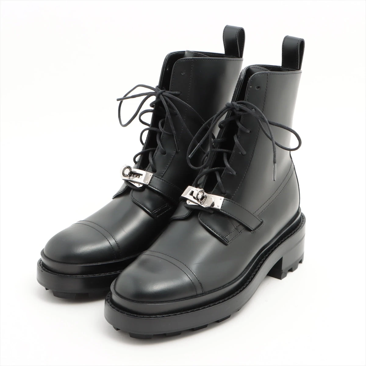 HERMES　パンプス　ブラック　レザー　ヒール　35 1/2 エルメス パンプス 35 1/2 レディース 黒 レザー HERMES