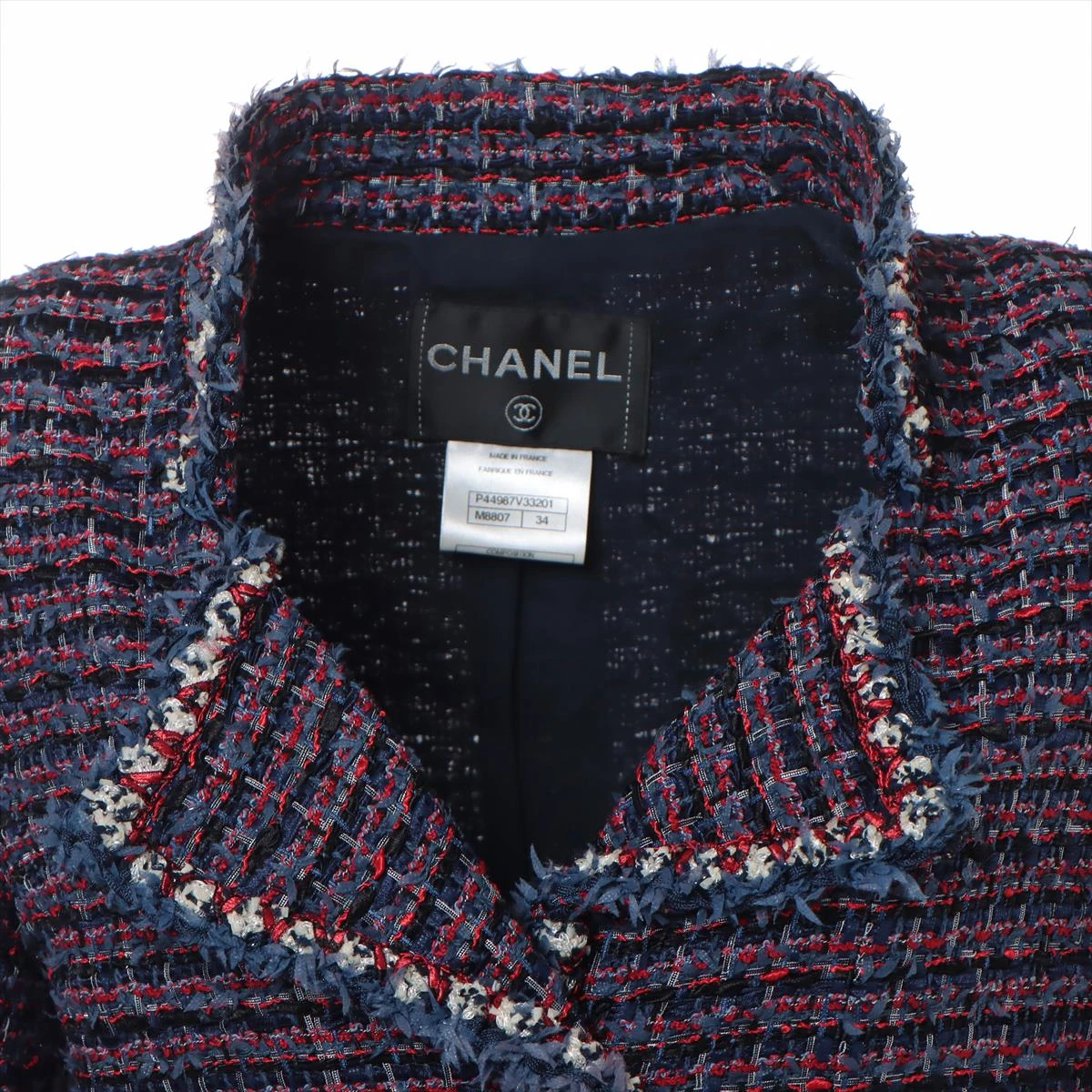 シャネル ココボタン P44 レーヨン×ナイロン ジャケット 34 レディース