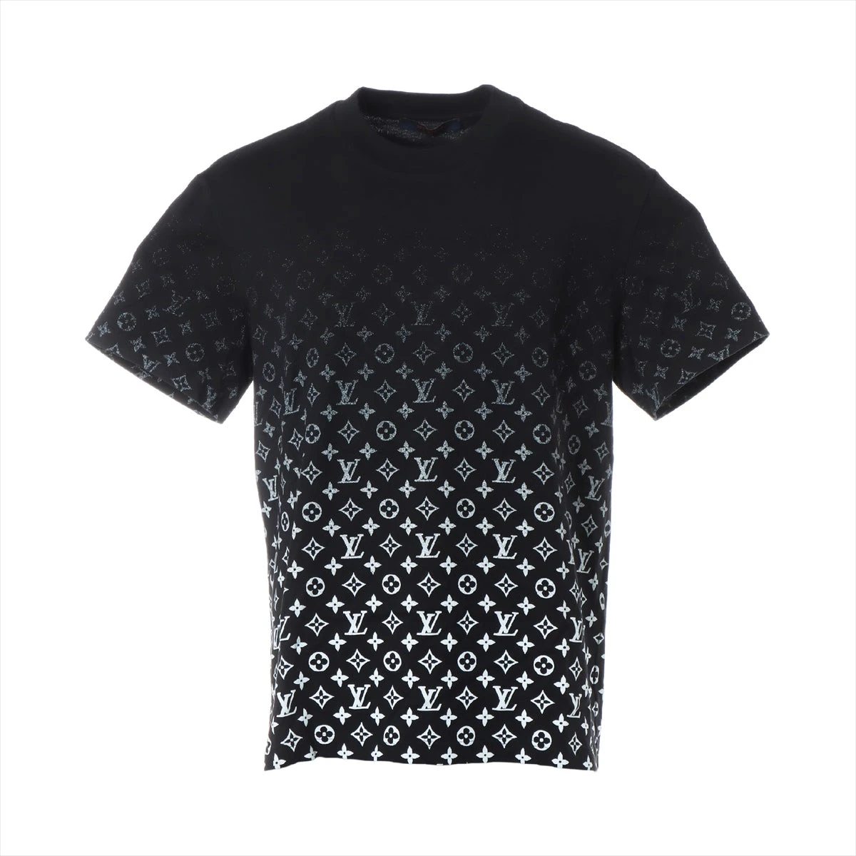 ヴィトン 20AW コットン Tシャツ L メンズ ブラック×ホワイト RM202