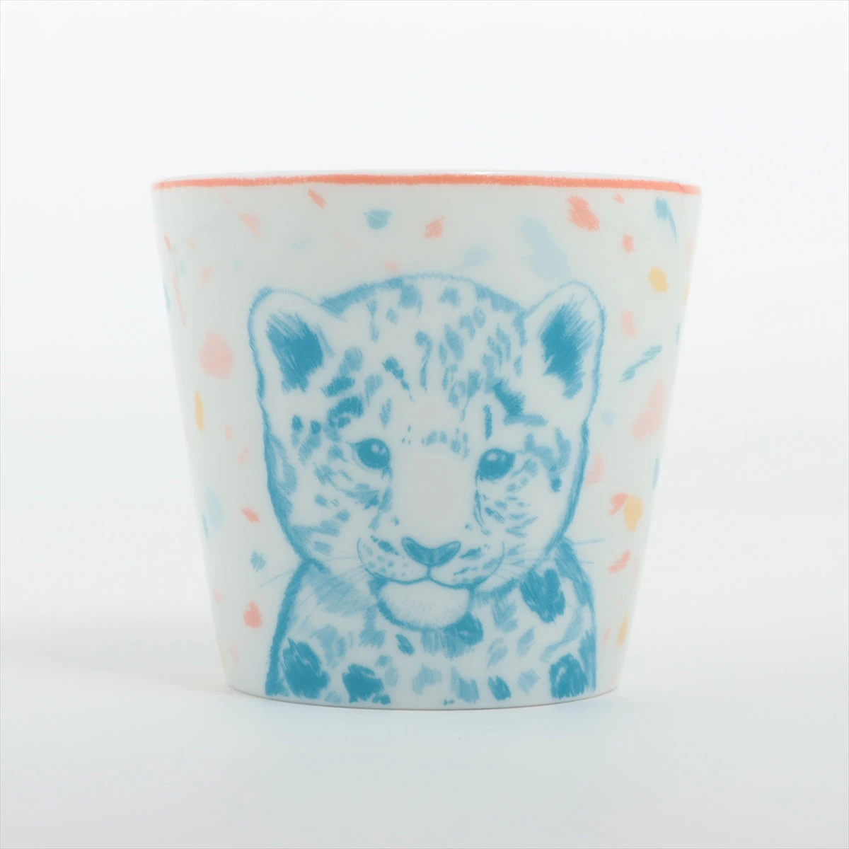 エルメス パスパス カップ 陶器 ブルー×ピンク アニマル パンダ ヒョウ 