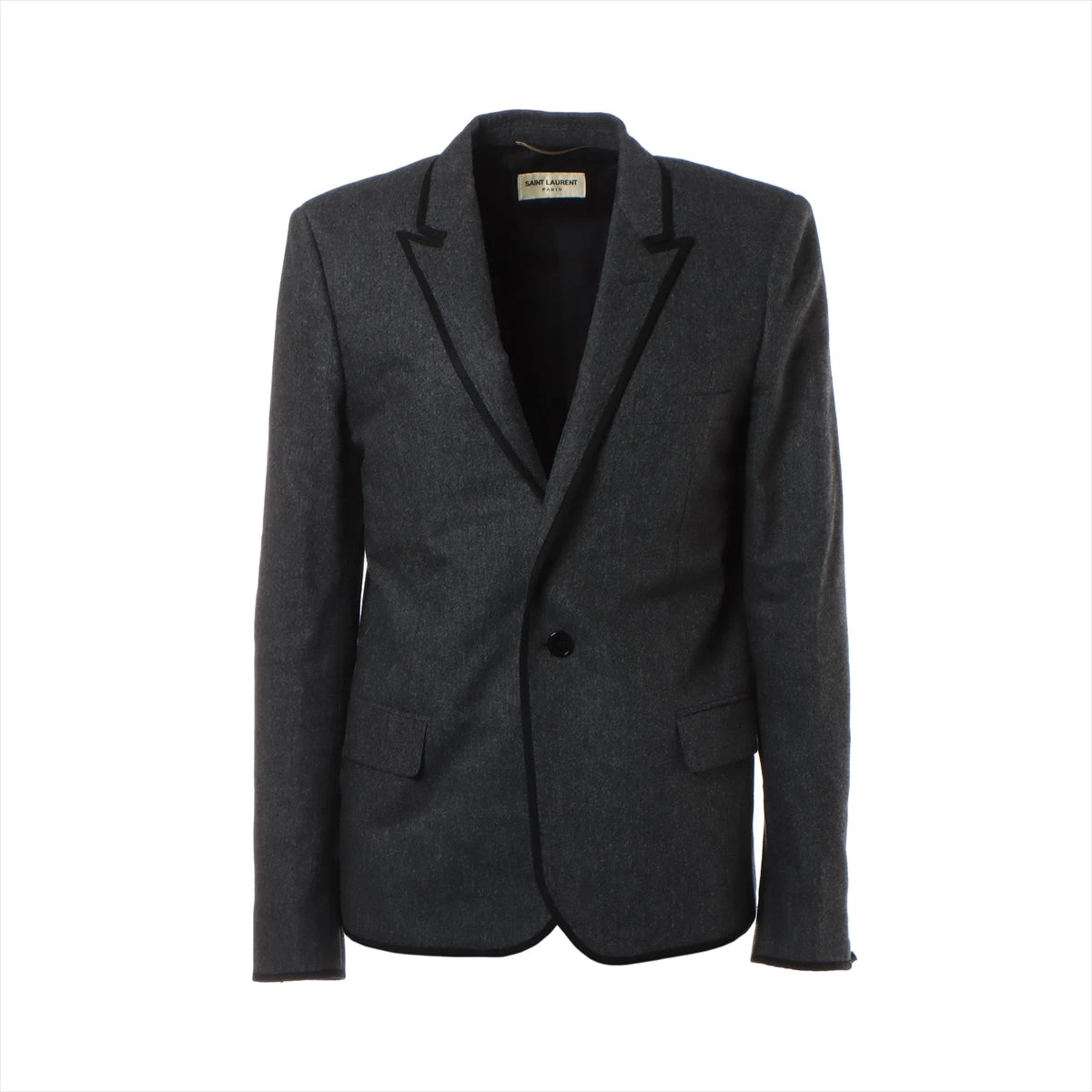 サンローランパリ 13年 ウール×シルク テーラードジャケット F40