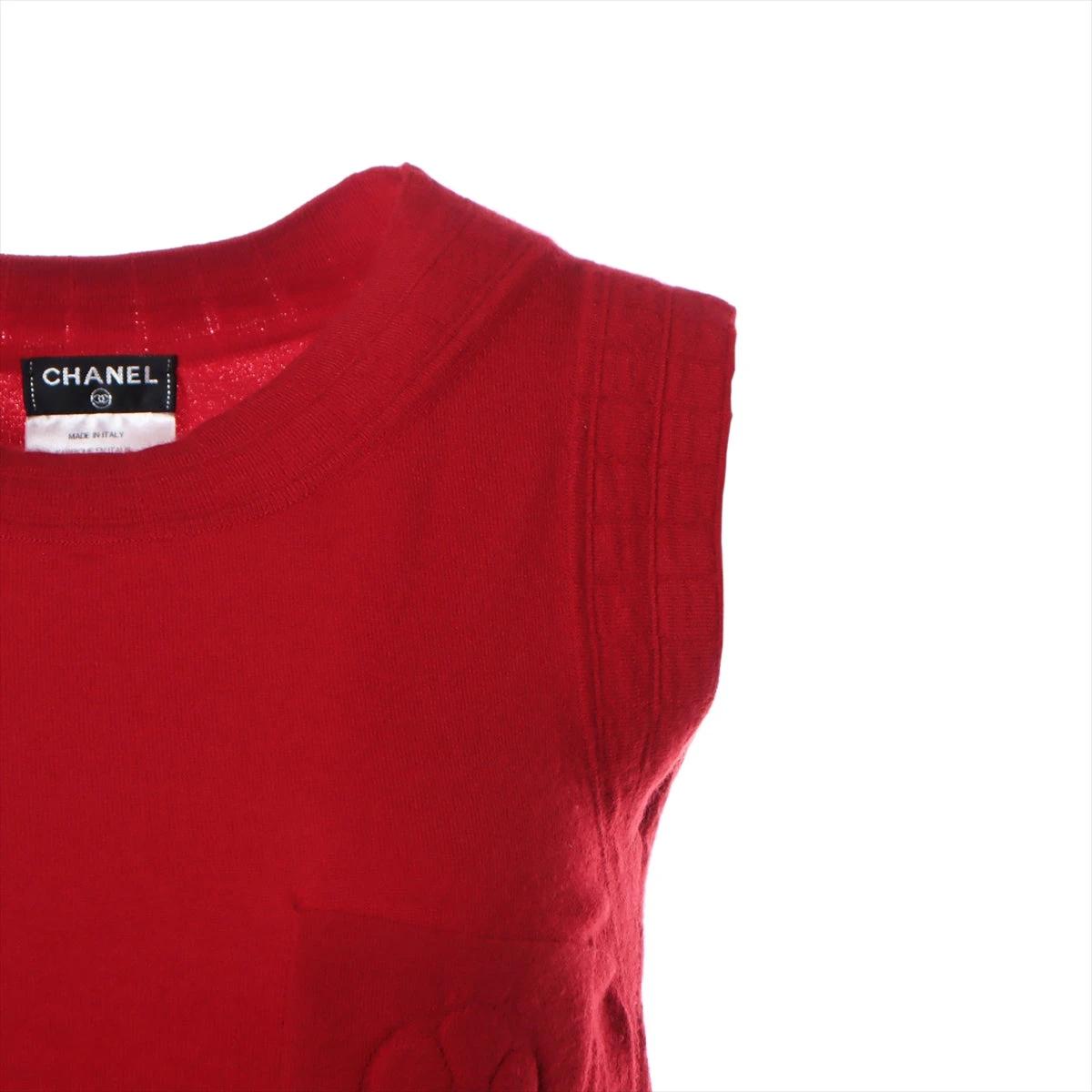 CHANEL シャネル　96P　ロゴ　ノースリーブカットソー　ニット　38 シャネル CHANEL 96P ロゴ ノースリーブカットソー ニット 38
