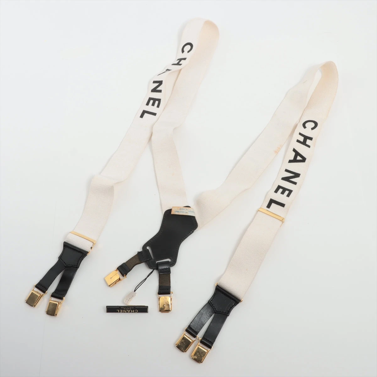 シャネル ロゴ サスペンダー レザー×ファブリック A2061492｜中古