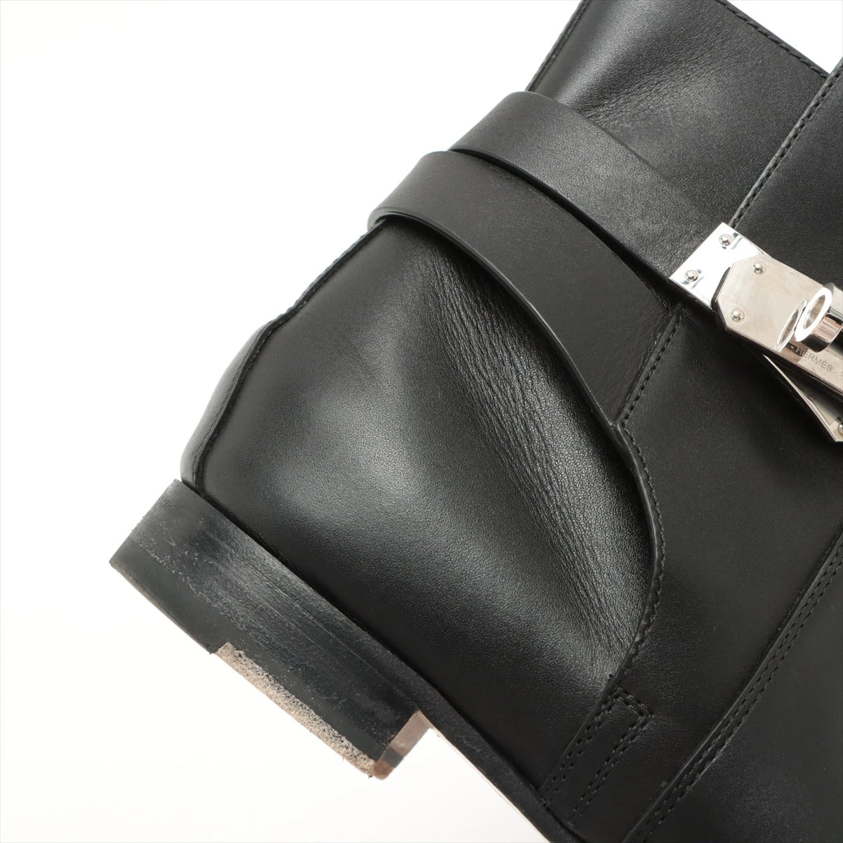 エルメス【極美品】ネオ　レザー　ショートブーツ　ケリー金具　ブラック　361/2 新品/ HERMES エルメス NEO ネオ ケリー金具 レザー ショート