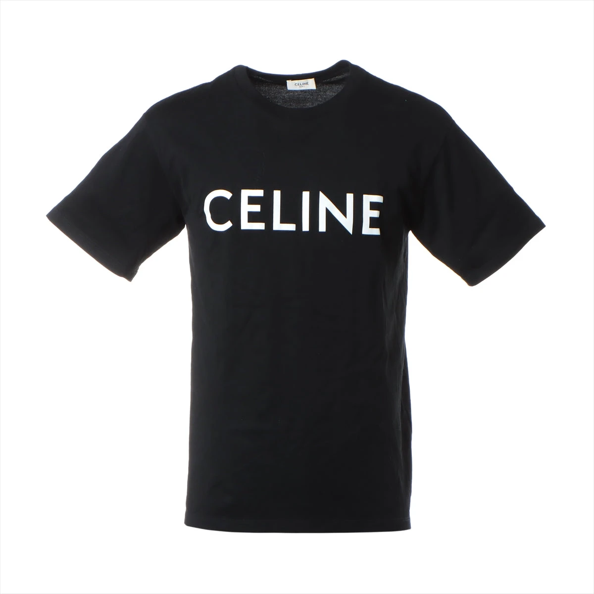 セリーヌ コットン Tシャツ XS メンズ ブラック ロゴ AP037336｜中古 